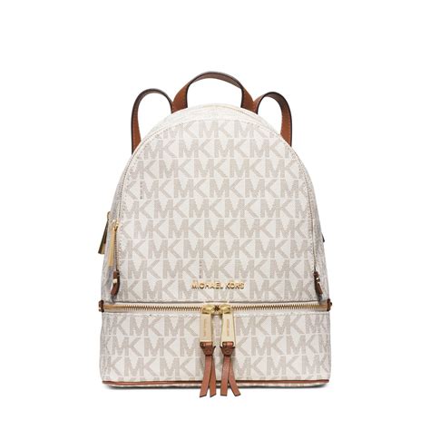 michael kors men's backpack white|small white michael kors bag.